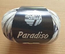 LANA GROSSA Paradiso Bändchengarn 100 % Baumwolle 50 g in Lila-Grau-Natur 504