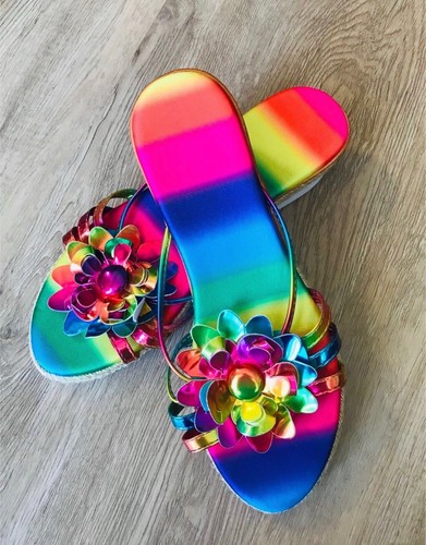 Bunte damen schuhe mit blume - damen,