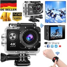 Action Cam 4K HD Unterwasserkamera WiFi Wasserdichte Kamera Helmkamera Camcorder