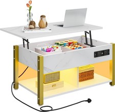 Holz Couchtisch mit Stauraum