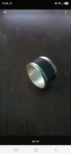Silber herrenring ebenholz - herrenring,