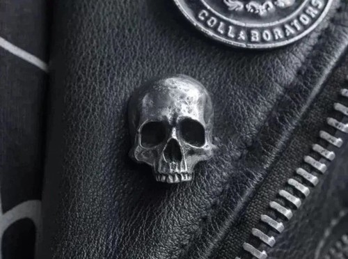Totenkopf biker rocker pin - totenkopf,