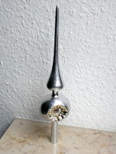 alte Weihnachtsbaum Spitze in chrom silber, Gold, Rot ++ Vintage ++ top