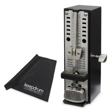 Wittner Super-Mini Taktell mechanisch aufziehbares Metronom Schwarz mit Tuch