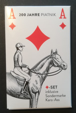 200 Jahre Spielkartenfabrik Piatnik - Selbstklebende Marke im Original-Set: Karo
