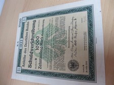 Anleihe des Deutschen Reichs 10000 Mark Reichsbanknote 1000 Mark 1922