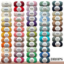 Drops  5 x 50 g Paris Baumwolle Sommergarn Wolle Stricken Häkeln 57 Farben