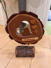 handgefertigtes Holz-Dekoelement mit „Willkommen“-Schriftzug