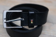 Vintage Tommy Hilfiger Gürtel Schwarz Leder Herren Damen Klassisch 90cm 36 Inch
