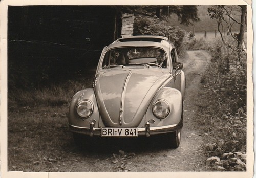 Vintage foto mann 1950er vw - mann,