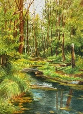 Aquarellbild Original 40x30