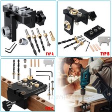 3 in 1 Holzbearbeitung Dübellehre Bohrschablone Bohrlehre Bohrloch Bohrhilfe Set