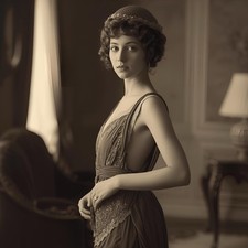 Dame Frau Model Vintage Retro