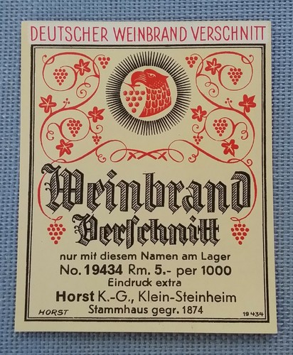 Altes schnapsetikett - altes,