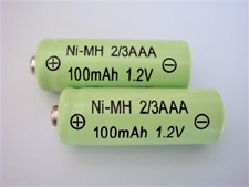2x Akku Ni-MH 2/3AAA 100mAh 1,2V für SOLAR-Leuchten Micro AAA Akkus Batterie