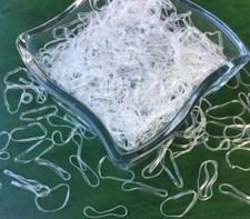 50x Mini Gummibänder Transparent Gummis statt Kabelbinder zum Basteln Gummiringe