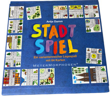Antje Damm Stadt Spiel Domino Legespiel Stadt puzzeln 64 Karten Schubladenbox