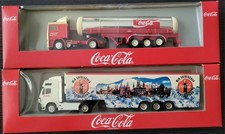 Albedo (Herpa) Mercedes Volvo 2x Koffer-Sattelzug Coca Cola