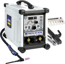 GYS PROTIG 201 AC/DC HF FV WIG-Schweißgerät Inverter 10 - 160 A mit Brenner