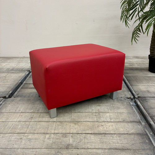 Sitzhocker rot kunstleder - rot,
