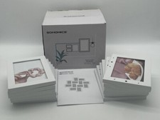 SONGMICS Bilderrahmen - für 10 x 15 cm Bilder - Collage für 12 Fotos - weiss