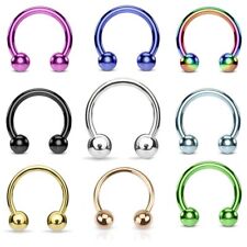 Hufeisen Piercing Ring 316L Edelstahl  Lippen Ohr Tragus Intim Augenbraue Septum