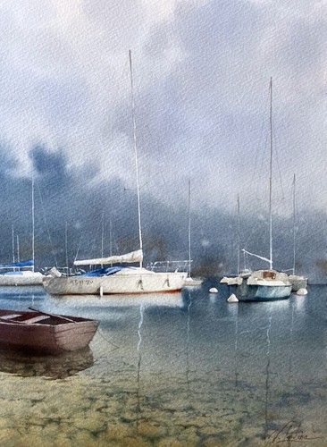 Originales gemälde aquarell - , gemälde,
