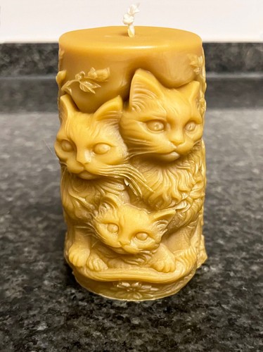 Kerze katzenfamilie - kerze, "katzenfamilie"