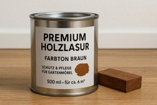 Für Ikea Äpplarö Lasur Holzlasur wie Varda Värda braun vorher nachher Ergebnis