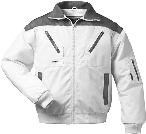 Weiße arbeitsjacke - weiße,