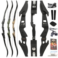 62" ILF Recurvebogen Set 25-60lbs Wurfarme 19" Riser Bogenschießen Jagdbogen