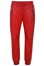 Damen Lederhose rot Napa Sweat