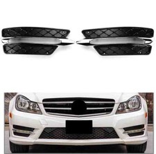 2x Tagfahrlicht Blende Gitter mit Zierleiste für Benz C-Klasse W204 2012-2015