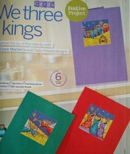 Stickvorlage, Kreuzstich, "  3 Weihnachtsdarstellungen Krippe, Engel, Könige "  