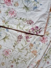 Laura Ashley Wild Meadow Crimson Stateen Doppel-Bettwäscheset 100 % Baumwolle