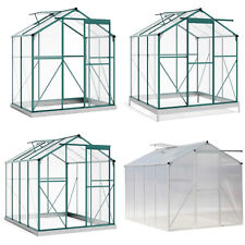 Pflanzhaus Gewächshaus Aluminium mit Fundament Treibhaus Glashaus Tomatenhaus