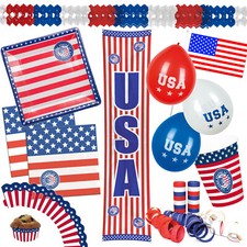* USA & AMERIKA * Stars & Stripes - Mottoparty MEGA VIEL DEKO - US Party - Folat