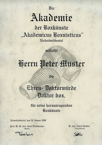 Diplom urkunde ehren doktor - urkunde,