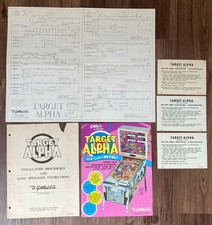 Gottlieb Target Alpha Set Manual  Flyer Instruction Card /Flipper Pinball