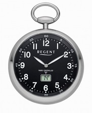 Regent PR-002 Funk-Taschenuhr Funkuhr mit Kette UVP 178,00 EUR 3 BAR WR