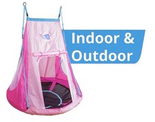 Hudora Nestschaukel mit Zelt Heart 110cm - Rosa (72153)