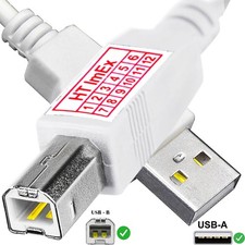 Weißes USB-Druckerkabel