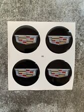 4 x Cadillac Silicon Emblem Aufkleber für Radkappen Nabendeckel Epoxidharz Logo