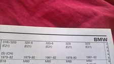 BMW E21/318i,320i(S)(CH)320-6,323i Original Seite Test-Daten & Einstell-Werte /2