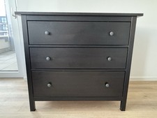 IKEA HEMNES Kommode, 3 Schubladen, schwarzbraun