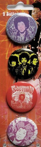 Jimi hendrix buttonset badges - jimi,