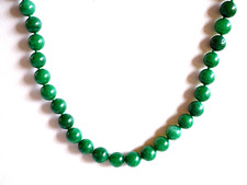 Jade  Kette ,1 A,  8 mm , L. = 45 cm