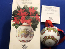 ❤️HUTSCHENREUTHER PORZELLAN  WEIHNACHTSKUGELN 1994 + 2000 MIT ROTEM BAND OVP ❤️