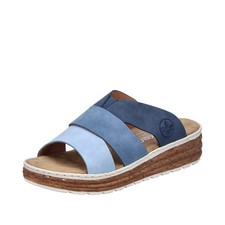 RIEKER Damen Pantolette blau