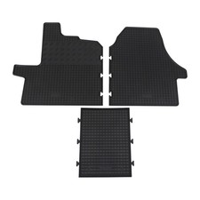 Fußmatte Gummi schwarz mit